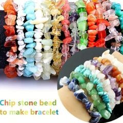さざれ石/パープルブレスレット（新品）の画像