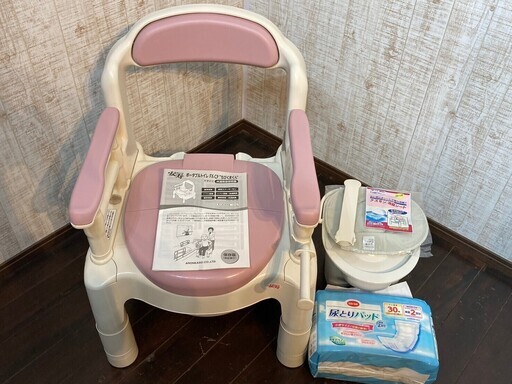 ◎兵庫県加東市◎おまけつき★ポータブルトイレ　安寿　ちびくまくん　介護　災害対策　未使用品　福祉用品
