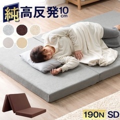 すのこベッドセミダブル、マットレス付きの画像