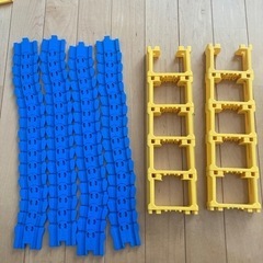 美品　プラレール　橋脚　曲がるレール