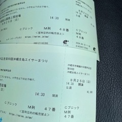 【取引中】★ペアチケット‼︎第69回沖縄全島エイサーまつり　チケット2枚　S席の画像