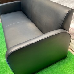 オフィスソファ　2人掛け　レザー　約130×60㎝の画像