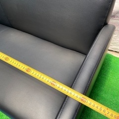 オフィスソファ　2人掛け　レザー　約130×60㎝の画像
