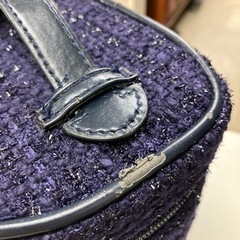 ☆値下げ☆K2406-638 バニティポーチ パープル 折りたたみミラー付 キズあり 中古の画像