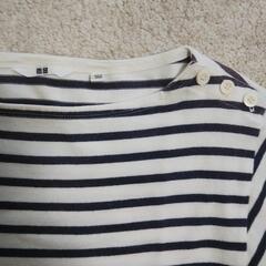 ユニクロS～M  七分袖  丈長めTシャツの画像