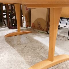 美品｜飛騨産業｜HIDA｜侭｜豆型天板｜船底面型｜PSマット付｜ダイニング4点セット｜ユーズドインジャパンの画像