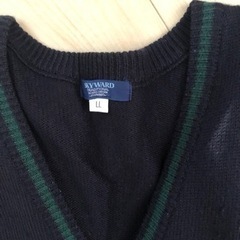 市川東高校セーター　紺色　白色　②枚セット　気分であれこれの画像