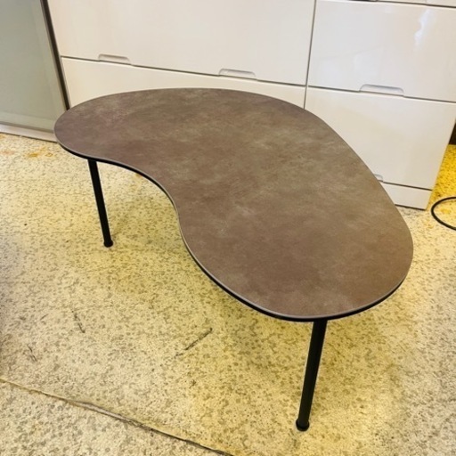 《売約済》【池上店】モーダエンカーサ　moda en casa ビーンテーブル　コーヒーテーブル　検　FLYMEe ネストテーブル　ビーン　アイアン　石　ストーン　bean table coffee table トール　ティアドロップ　インテリア　リビングテーブル　ローテーブル　low table modern モダン おしゃれ