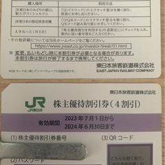 本日限定値下げ 早い者勝ち　3枚有り 新幹線4割引 未使用　割引券　JR東日本株主優待　夏休み　お出掛け　帰省　出張の画像