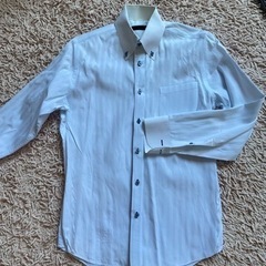 ワイシャツ　ボタンダウン　肩幅43 着丈70センチ　カフスで着用　両袖ボタン無し　服/ファッション シャツ メンズの画像