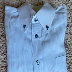 ワイシャツ　ボタンダウン　肩幅43 着丈70センチ　カフスで着用...