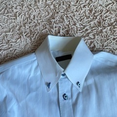 ワイシャツ　ボタンダウン　肩幅43 着丈70センチ　カフスで着用　両袖ボタン無し　服/ファッション シャツ メンズの画像