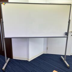 両面脚付きホワイトボード　（W1800×H1800）　USED品...