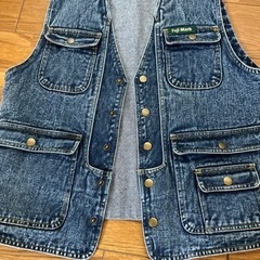 【Fuji Mark】ヴィンテージ 
アウトドア デニムベスト フィッシングベスト Mの画像