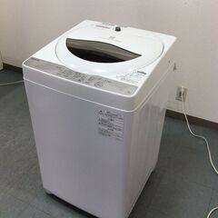 （7/17受渡済）JT8953【TOSHIBA/東芝 5.0㎏洗濯機】美品 2019年製 AW-5G6 家電 洗濯 簡易乾燥付
