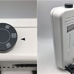 ss6510　アイリスオーヤマ 電気ストーブ EHT-800W ホワイト 強弱切替 IRIS OHYAMA ヒーター ストーブ 電気 暖房 白 シンプル 小型 足元 軽量 電気ストーブ 中古の画像