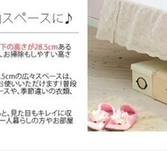 姫系 家具 ベッド シングルベッド フレームのみ スチール製の画像