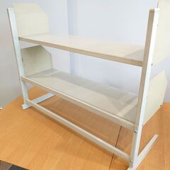 【中古ランクC】スチール製 机上ラック・デスクラック 2段 W810cmの画像