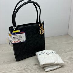 【美品】Christian Dior クリスチャンディオール　ハンドバッグ　ラムスキン　ギャランティー有(B6-140）