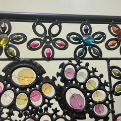 アジアン雑貨　カラフルビーズ パーテーションの画像