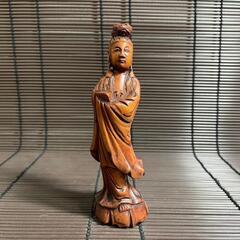 『観音菩薩立像』木彫り　高さ16cm 中国美術