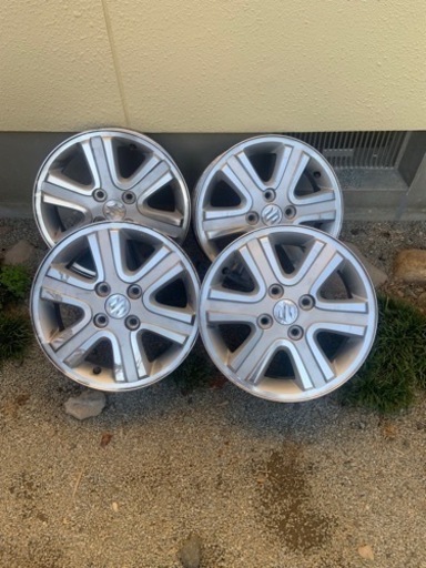 エブリイワゴンアルミホイール4本セット　車のパーツ タイヤ、ホイール