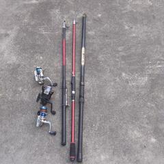 中古海釣り３本リールセット