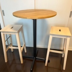 ✨3点セット✨[IKEA]  ハイテーブル&ハイチェア(2脚)