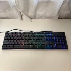 ゲーミングキーボード RGB1680万色 日本語配列 有線キーボード