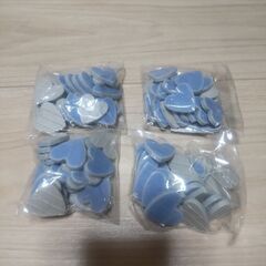 屋外＆室内ハート型タイル(薄いブルー)の画像