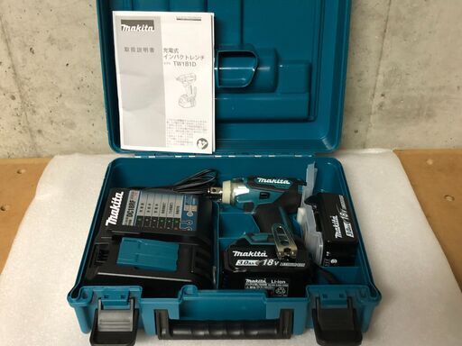 新品マキタ18V充電式インパクトレンチ TW181DRFXフルセットバッテリー2個付属 充電器 