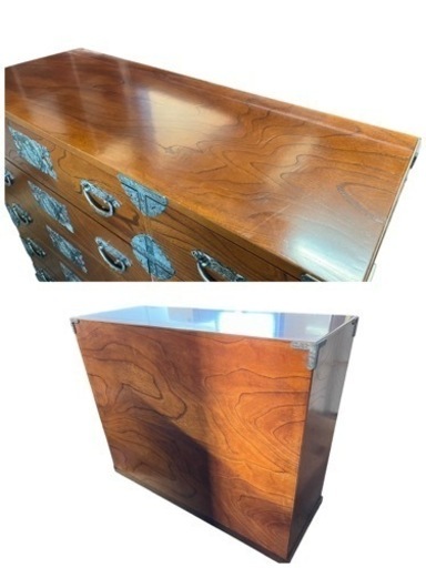 NO.1531 《お値下げ中!!》【美品】仙台箪笥 仙臺箪笥 ※鍵無し※ 和箪笥 和家具 古家具  中古 家具