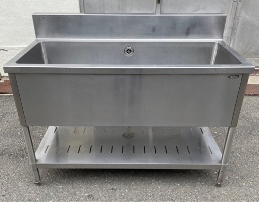 業務用 tanico タニコー 1槽シンク 幅1200×奥600×高さ790+150(mm) BG付き バックガード付き 一層シンク 一層 1層 一槽 大型シンク 大阪