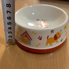 犬用　フードボウル　食器　陶器　滑り止め付の画像