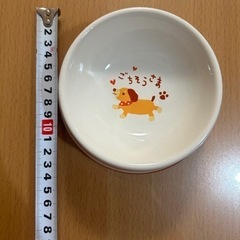 犬用　フードボウル　食器　陶器　滑り止め付の画像