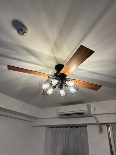 【最終値下げ】家具 照明器具　シーリングファン フィラメントLED 6灯