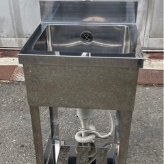 業務用 美品 混合水栓 蛇口付き 1槽シンク 幅450×奥450...