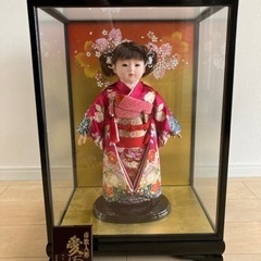 市松人形 愛ちゃん ガラスケース付き