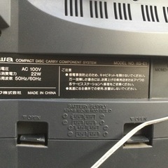 動作OK アイワ CDカセットコンポ CDラジカセ XG-E1 ラジオ　の画像