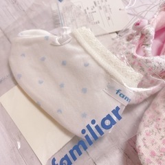 H2298 新品　familiar ファミリア　ブーティ　10.5 レース　花柄の画像