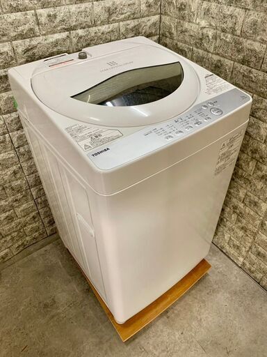 大阪送料無料★3か月保証付き★洗濯機★東芝★2018年★5.0kg★AW-5G6★S-43