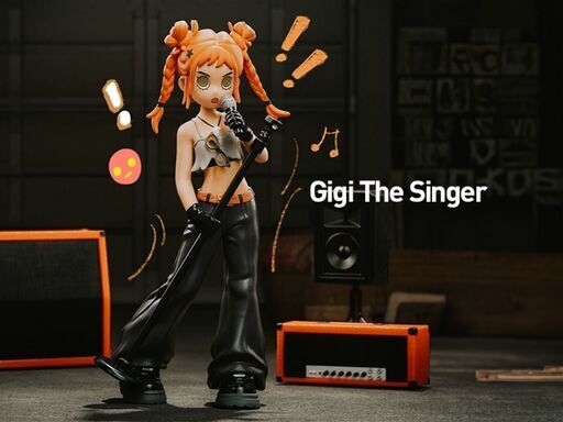 値下げ！！POPMART Peach Riot Rise Up Gigi：The singer