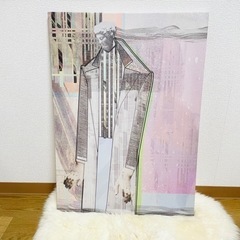 【美品】IKEA 石像モチーフ　BIGアートパネル　美術　イケア