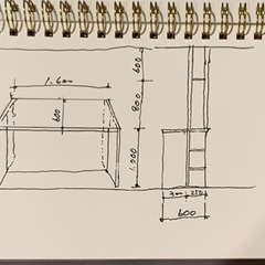 2wayキッチンカウンター及びカウンターチェア×3脚 の画像