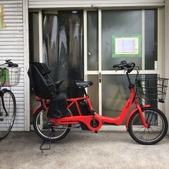 地域限定送料無料　アシスタ　子供乗せ　8,7AH　緑系　神戸市　電動自転車 BRIDGESTONE ブリヂストン アシスタC STD 20インチ 内装3段変速