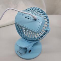 クリップ式ファン 充電3時間の画像