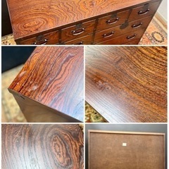 ○美品 青木産業 かくし箱誂え仕様 江戸 整理箪笥 和箪笥 時代箪笥 民芸家具 民藝 和家具 和モダン ケヤキ 戸付 欅材 鍵付 ジモティ姫路の画像