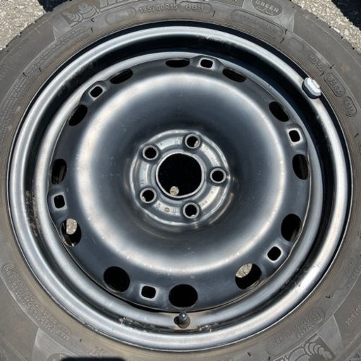 VWフォルクスワーゲン6RポロPOLO純正スチール 6J-15 off+38 pcd100/5H 品番：6R0.601.027 ミシュ