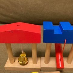 美品！木製 赤ちゃん 子供 木のドミノ。の画像