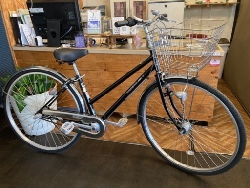 【チェーン新品！】 LEDオートライト　内装3段　27インチ自転車　ブラック